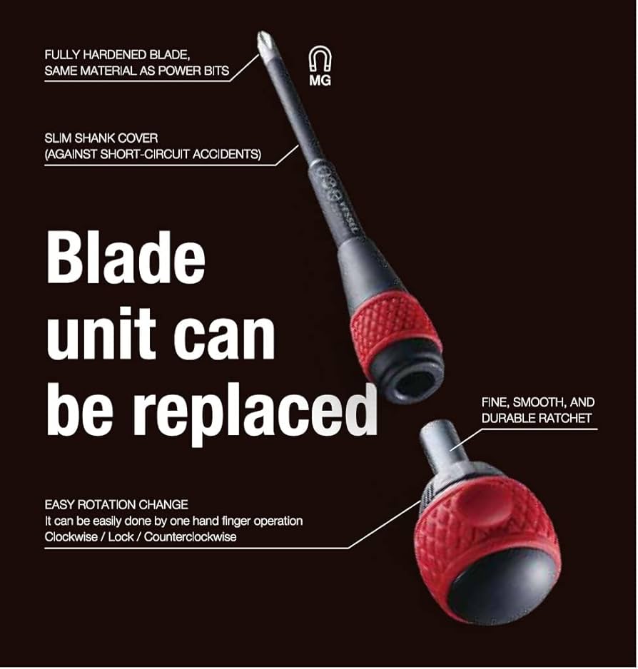VESSEL BALL GRIP Ratchet Screwdriver +2x100(4